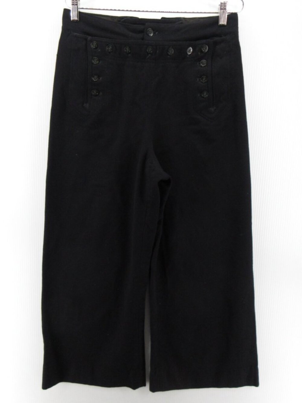 VTG US Navy Pants 31X24 WWII Navy Sailor Wool Military Wide Leg Crop *